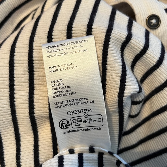 We The Free Lake Striped Ribbed Stretchy Long Sleeve Henley Top XL NWT - Picture 13 of 13